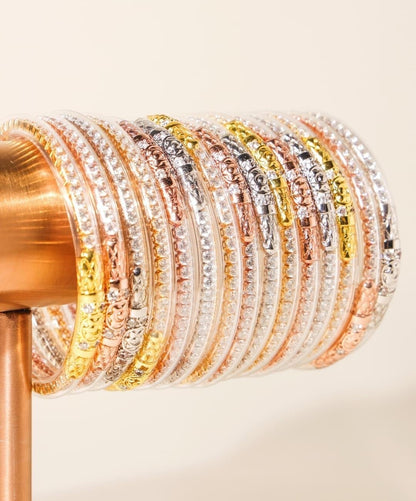 Clear Crystal Three Queens Budha Bangles