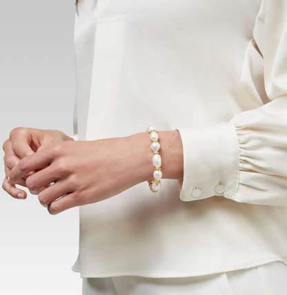 JV Marbella Bracelet Gold Freshwater Pearl
