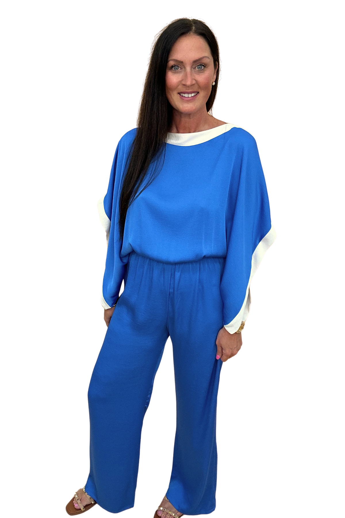 The Silk Contrast Jumpsuit - 3 Colors