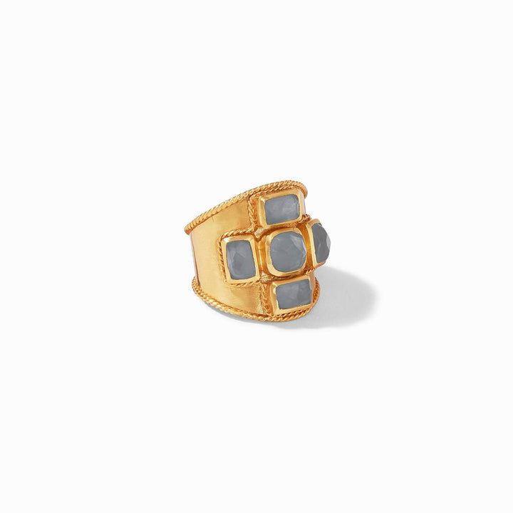 JV Savoy Statement Ring in Charcoal Blue