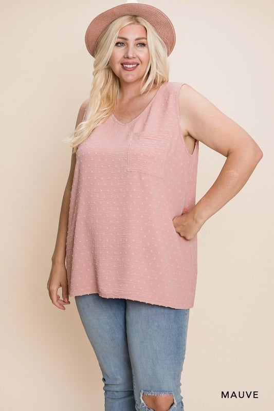 The Dot Pocket Tank in 2 Colors - All Sizes