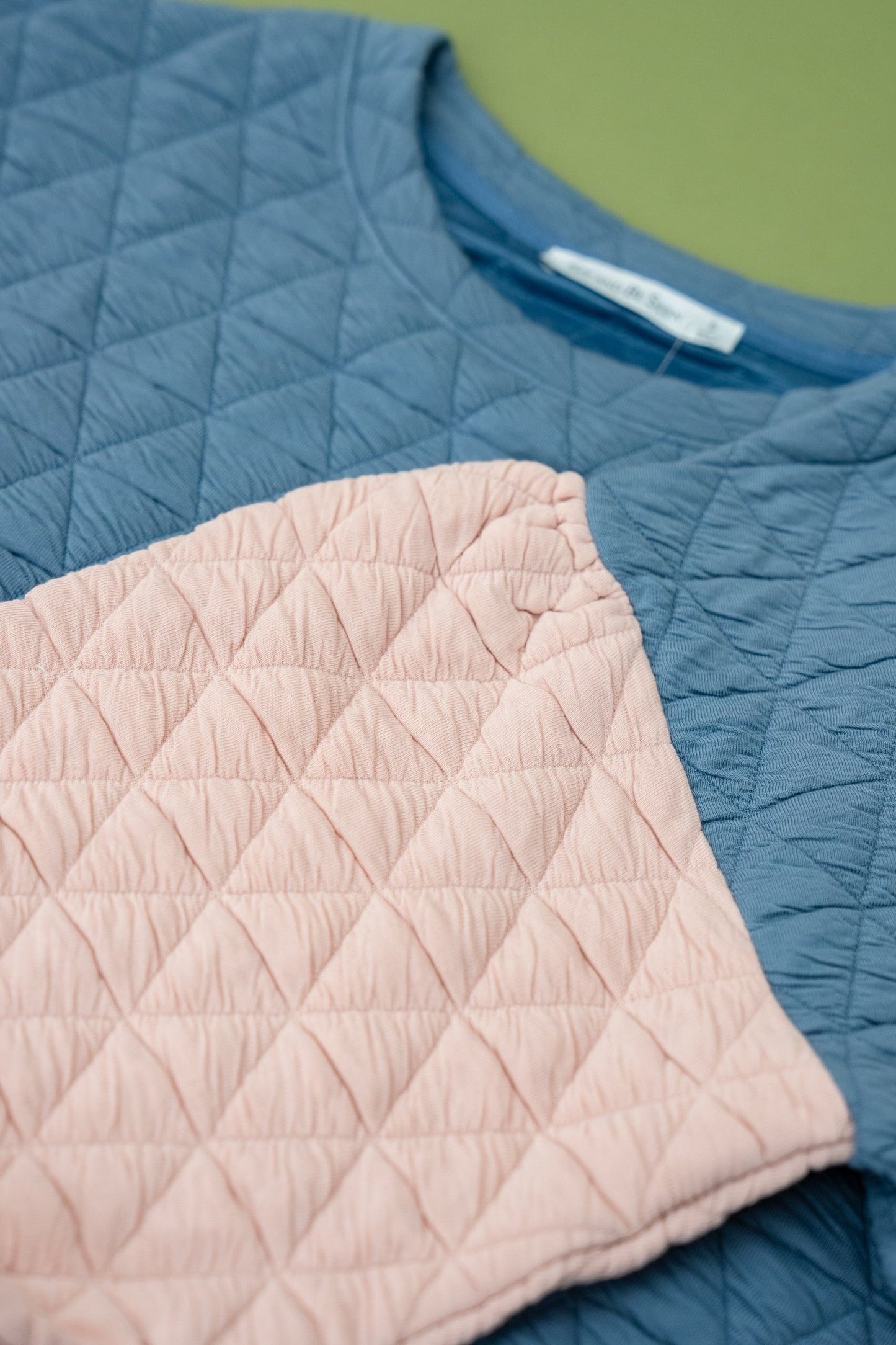 The Quilted Puff Set in Blue Blush-AS