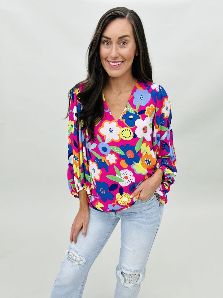 The Flower Bomb Bubble Blouse - AS