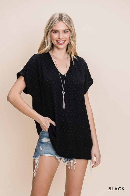 The Dot Pocket Top in 6 Colors - All Sizes
