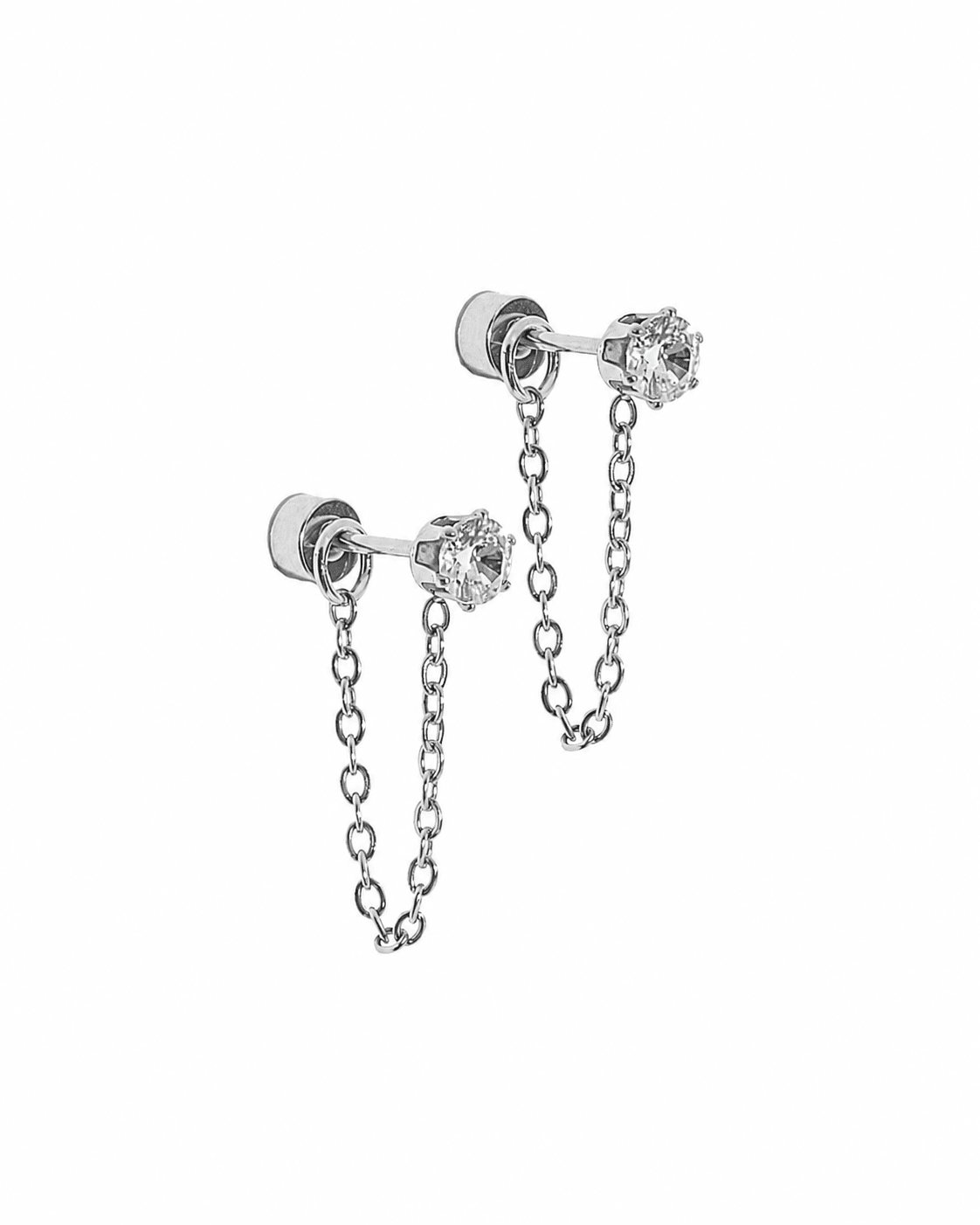 Screwback Stud Earrings - Indy Silver