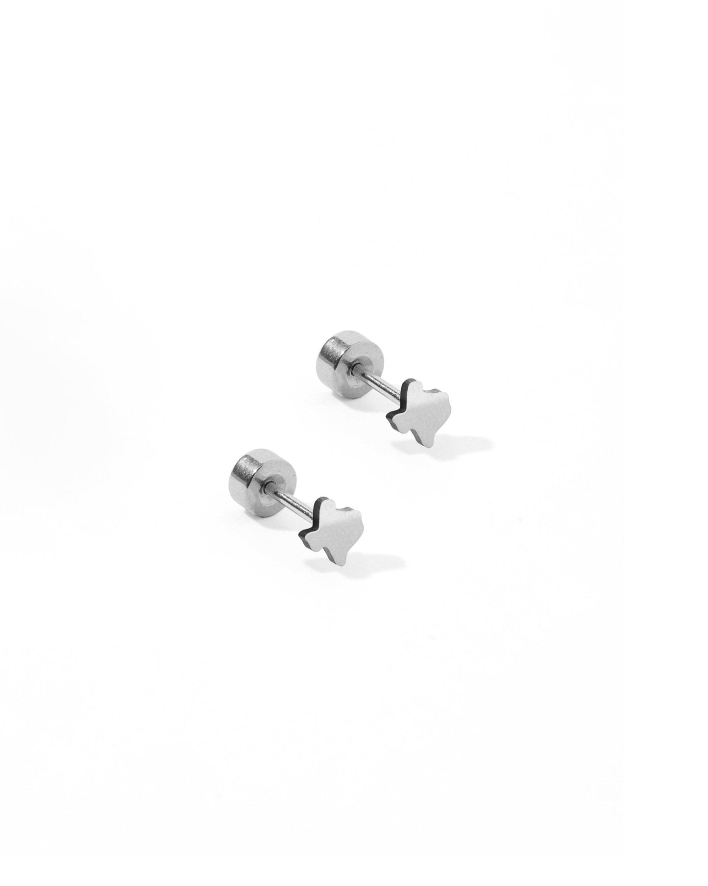 Screwback Stud Earrings - Petite Texas Silver