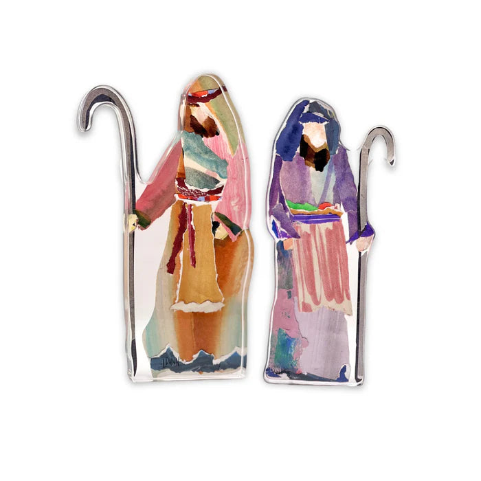 Acrylic Nativity Shepherds-2 Colors