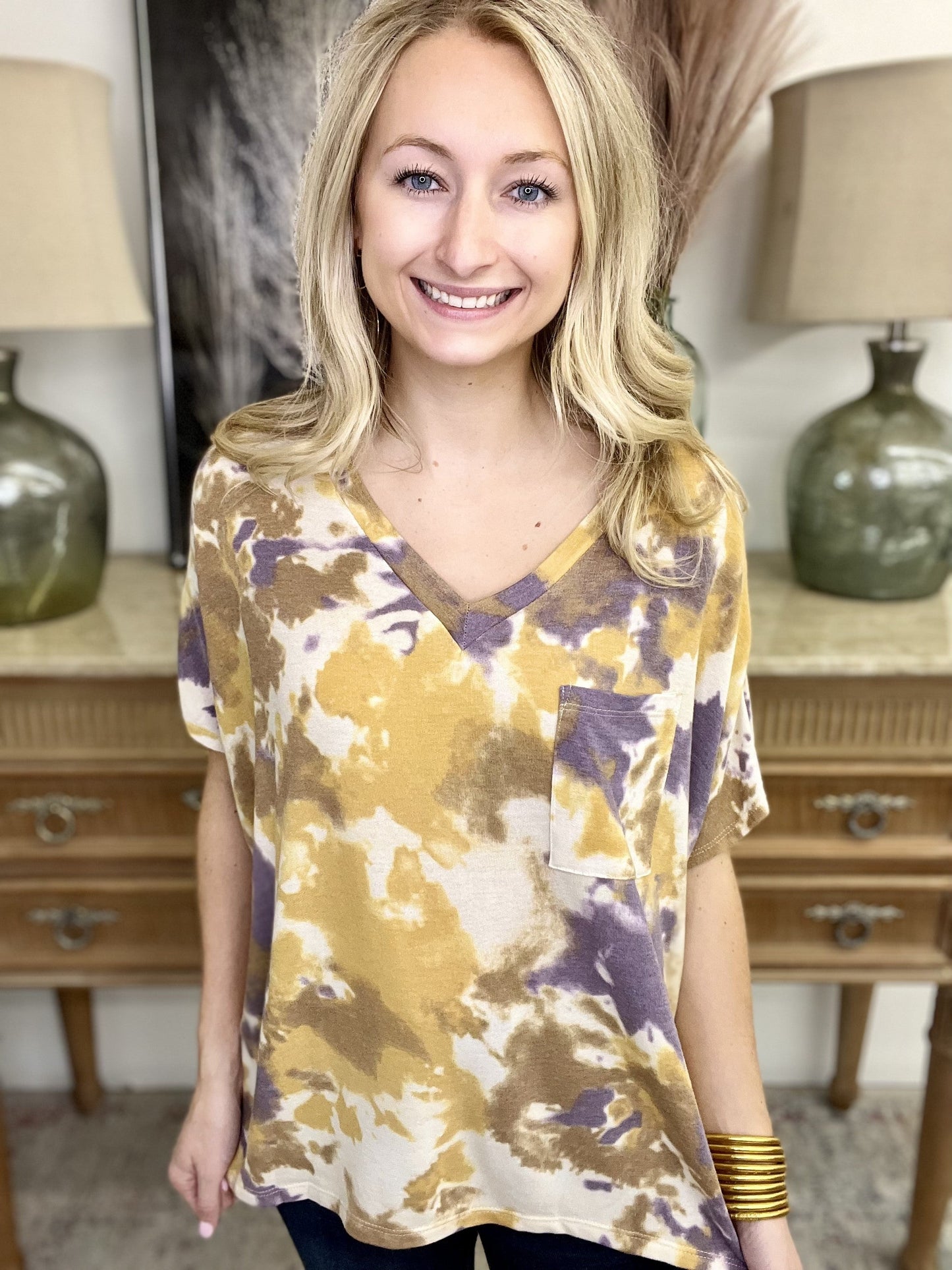 The LSU Fan V Pocket Top