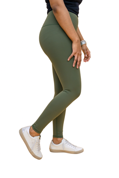 The Perkins Leggings in Olive-AS