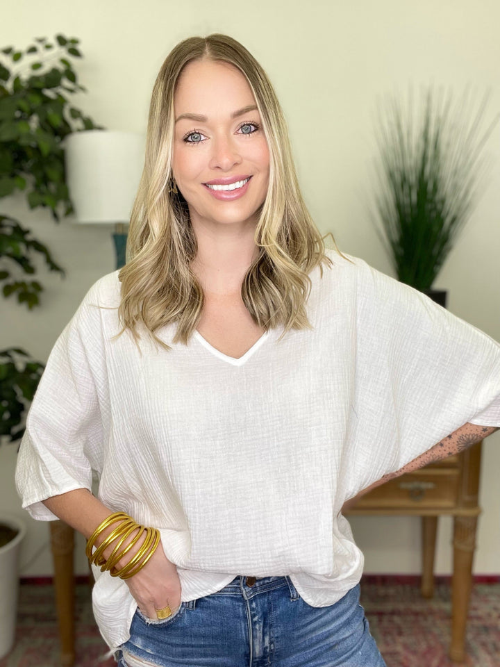 The Beach Crepe Poncho Top - 3 Colors