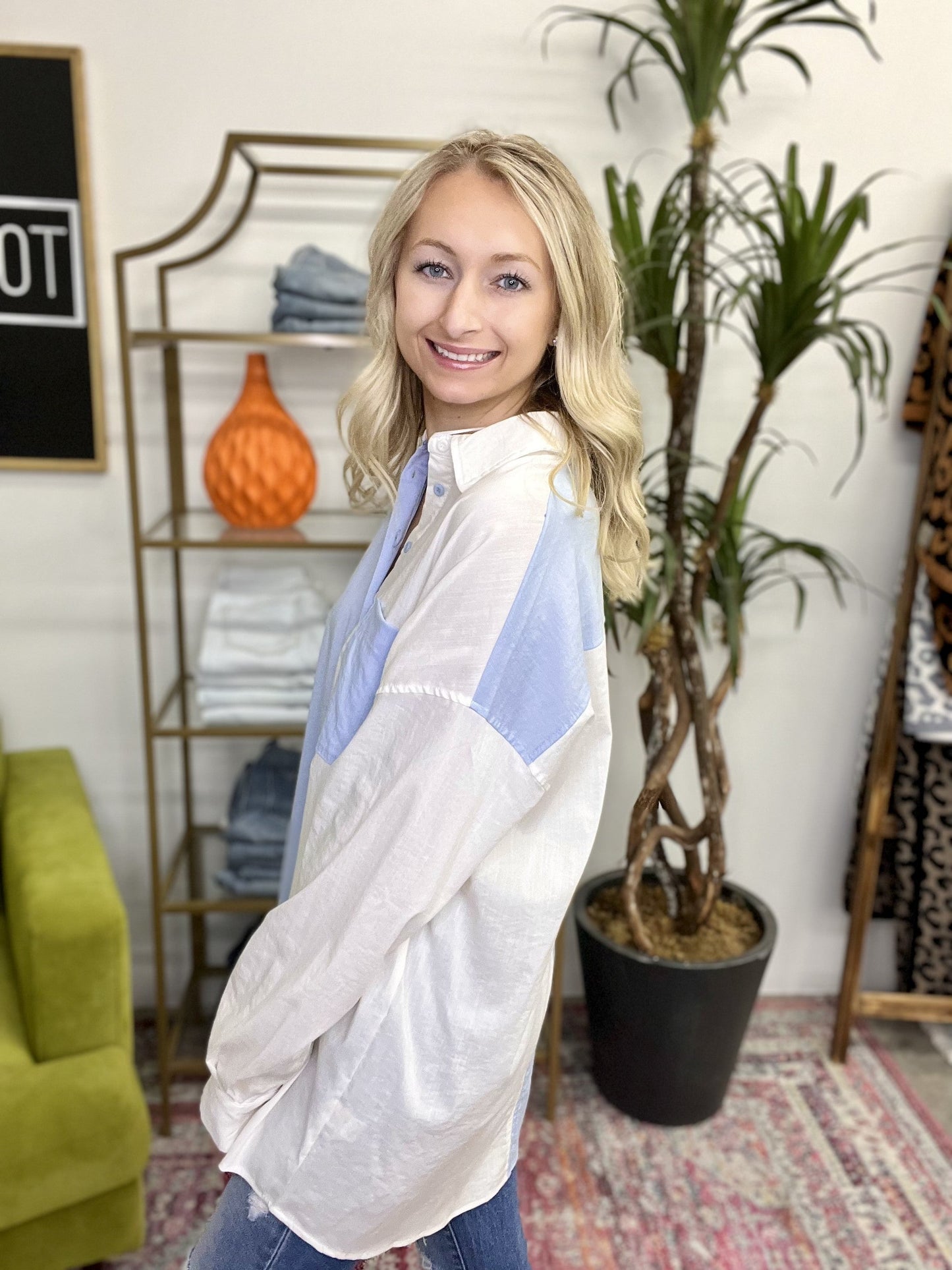 The Blue Breanne Top