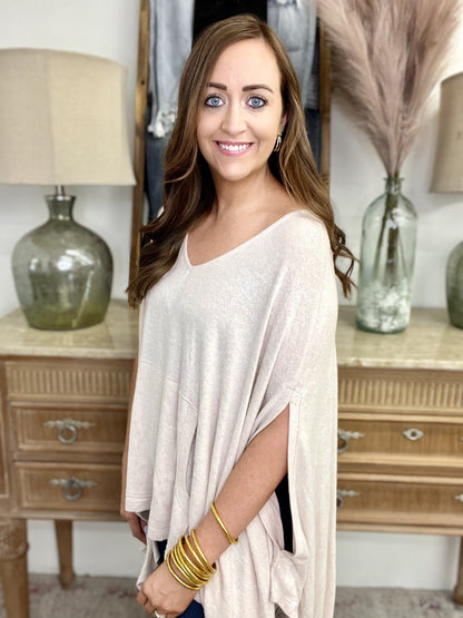 The Clair Taupe Top