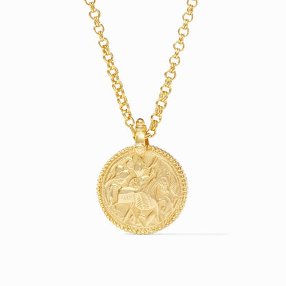 JV Coin Pendant Necklace