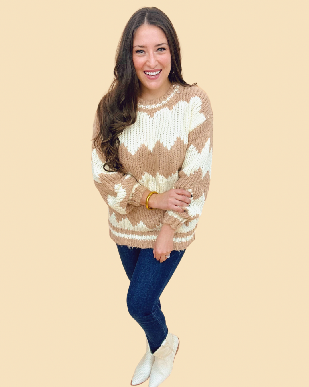 The Charlee Sweater in Cream