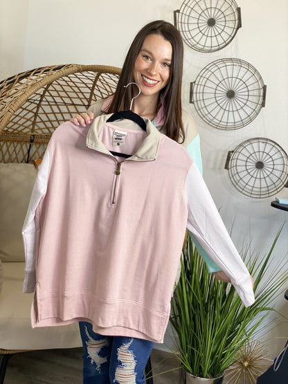 The Brooke 3/4 Zip Pullover - 2 Colors