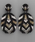 Beaded Chevron Earrings