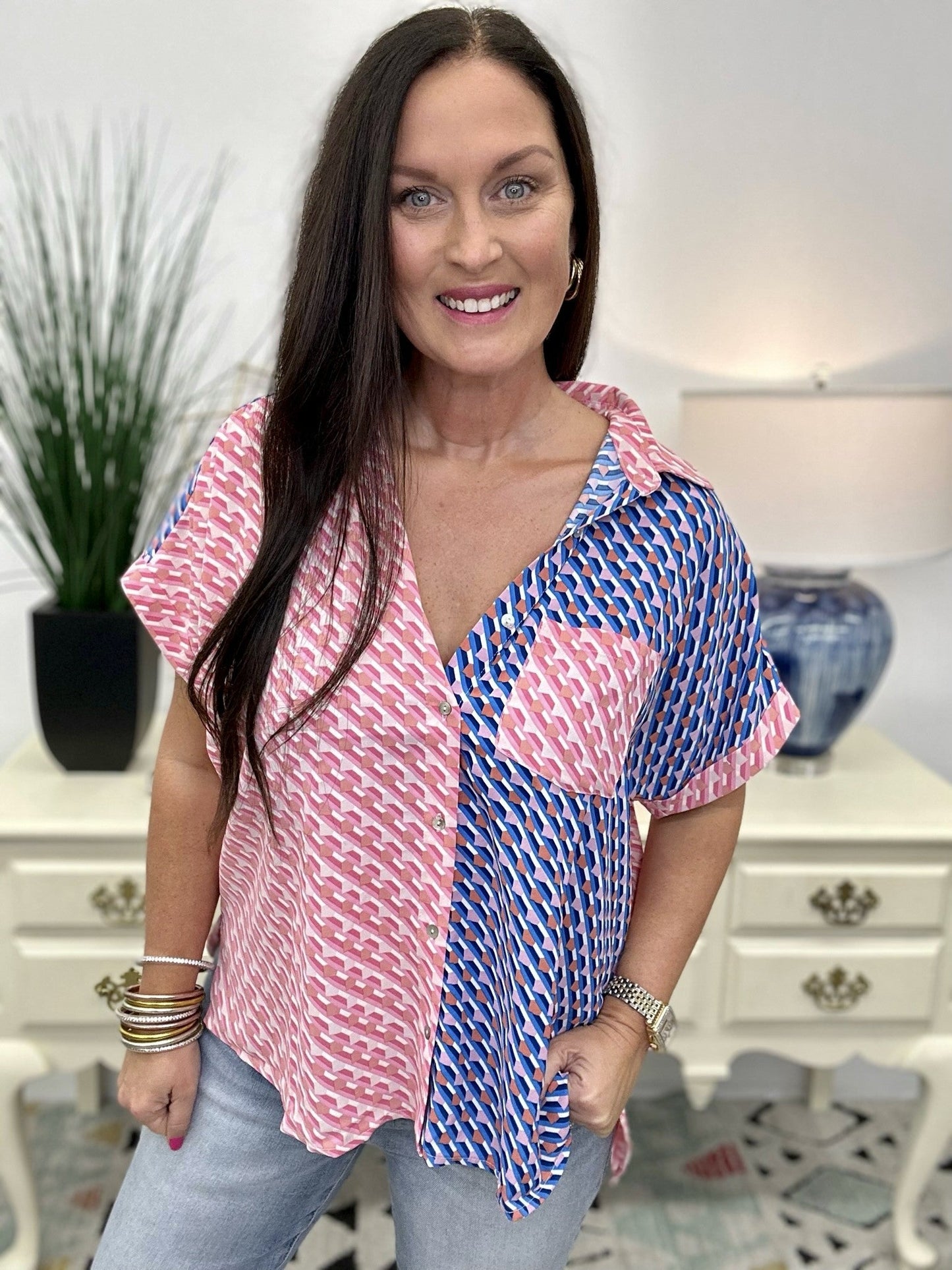 The Sonya Top in Blue