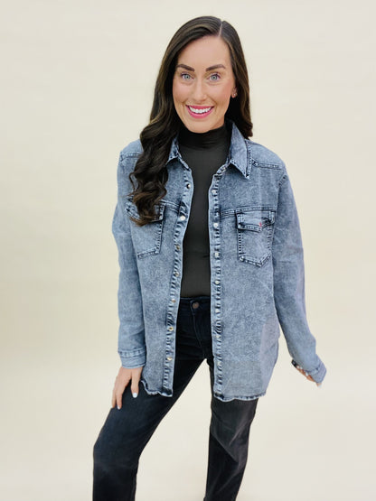The Denim Grey Shacket