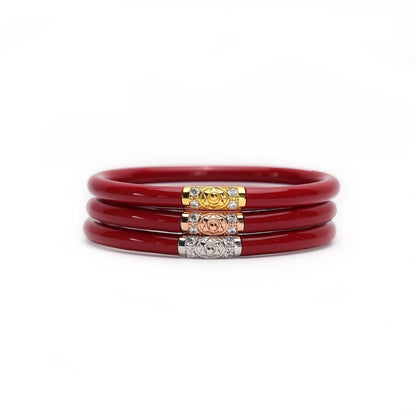 Red Three Kings Budha Bangles