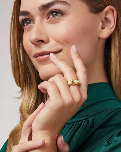 JV Palermo Gold Pearl Ring