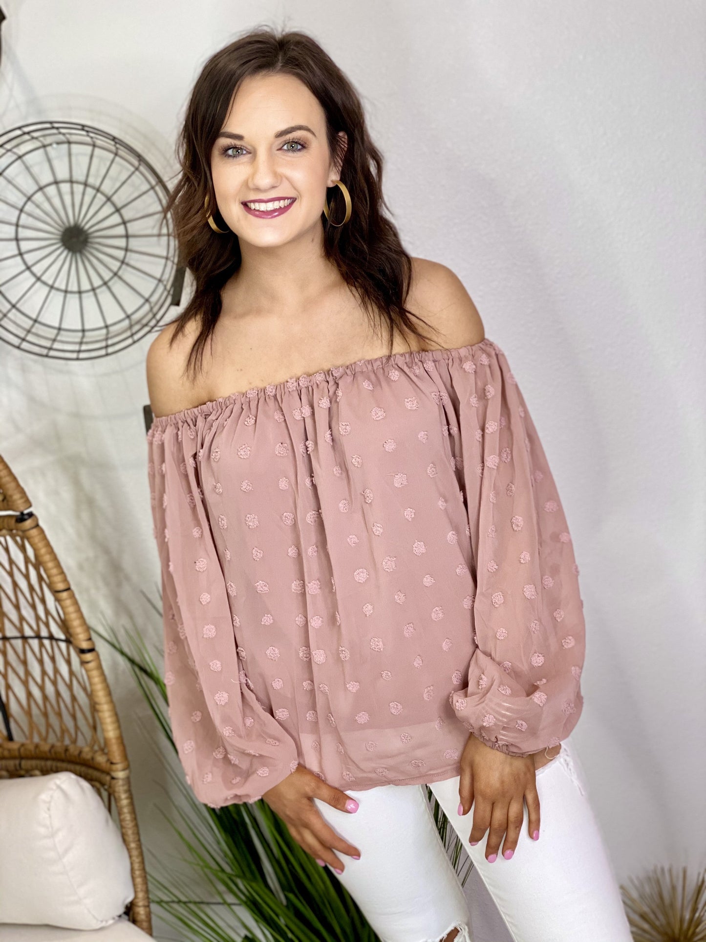 The Dot Off The Shoulder Top - 4 Colors