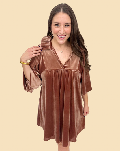 The Velvet Savannah Dress - 4 Colors/AS